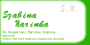 szabina marinka business card